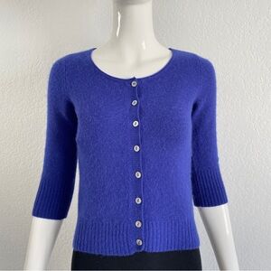 White + warren royal blue cashmere sweater